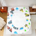 thumbnail image 5 of Feelyou Cute Car Bus Kid Full Size Sheets, Cartoon Excavator Bed Sheets, 4-Piece, 5 of 7