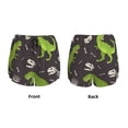 thumbnail image 5 of Lsque Dinosaur Skeleton Printed Women's Running Shorts with Liner Pockets,Elastic Quick Dry Workout Athletic Gym Yoga Shorts,Womens High Waist Shorts-Small, 5 of 9