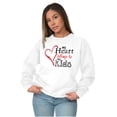 thumbnail image 3 of My Heart Belongs to my Kids Cute Mom Women Crewneck Sweatshirt Brisco Brands S, 3 of 6