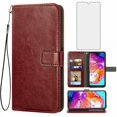 thumbnail image 1 of Mobile Phone Cover for Samsung A20s, Cover Premium Pu Leather Tpu Flip Cover Magnetic Closure Card Compartment Stand Function Wallet with Carrying Strap Protective Cover, 1 of 7