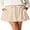04-Khaki, variant on Bubble Mini Skirts for Womens High Waist Skorts Puffy Hem Skirts with Pockets Black L