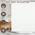 thumbnail image 4 of Dznils Boho Tassel Shower Curtain with Hooks, Farmhouse Thick Cloth Fabric Bathroom Curtain, White, 72" x 72", 4 of 11