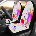thumbnail image 2 of RYLABLUE Set of 2 Car Seat Covers Colorful Paint Splashes Universal Auto Front Seats Protector Fits for Car,SUV Sedan,Truck, 2 of 4