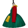 thumbnail image 3 of Screen-Accurate Dress: Red Sleeves with Green Skirt - Stage Performance Dress, 3 of 7