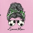 thumbnail image 2 of Wild Bobby, Messy Bun Soccer Life | Mom Life Game Day Vibes Sports Lover | Mother's Day Sports Unisex Crewneck Sweatshirt, Light Pink, 3XL, 2 of 5