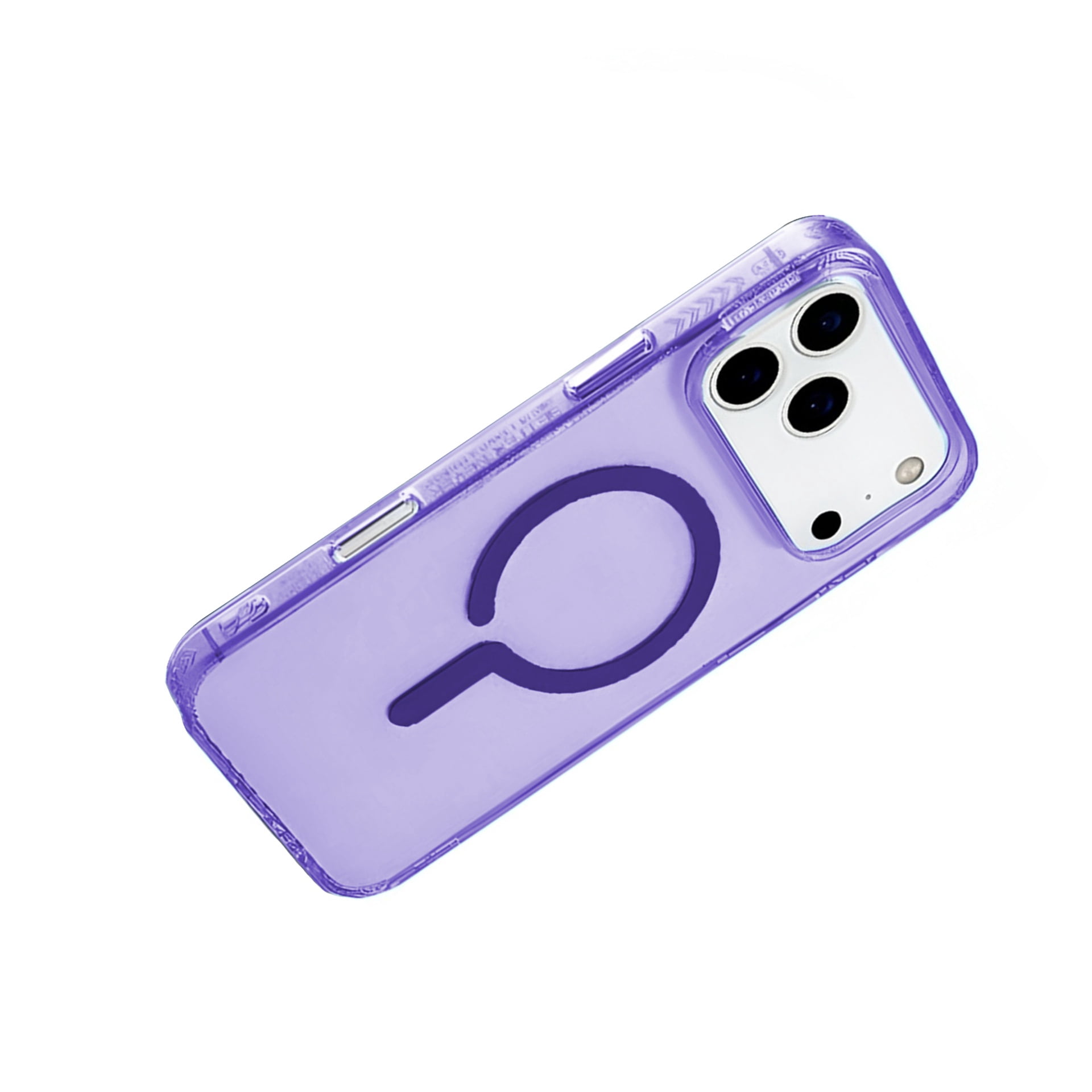 Colorful Transparent Case with MagSafe for iPhone 17 Pro - Purple