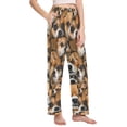 thumbnail image 2 of Dailycode Women's Pajama Pants Wide Leg Lounge Pj Bottoms With Pockets Chihuahua Dog Face, 2 of 7