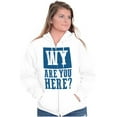 thumbnail image 4 of Wyoming Why are You Here Funny Locals Unisex Fleece Graphic Zip Up Hoodie Brisco Brands 2X, 4 of 5