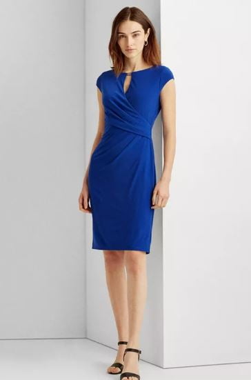ralph lauren wrap style jersey dress