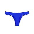 thumbnail image 6 of RELLECIGA Women's Blue Strappy Sexy Thong Bikini Swimsuit Bottom String Bikini Panty Bathing Suit, 6 of 6