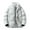 Silver, variant on Men's Flannel Work Jacket with Stand Up Collar and Zipper Front for Outdoor Protection