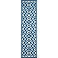 thumbnail image 5 of SAFAVIEH Cottage Lorin Geometric Chevron Indoor/Outdoor Area Rug Ivory/Blue, 8' x 11'2", 5 of 9