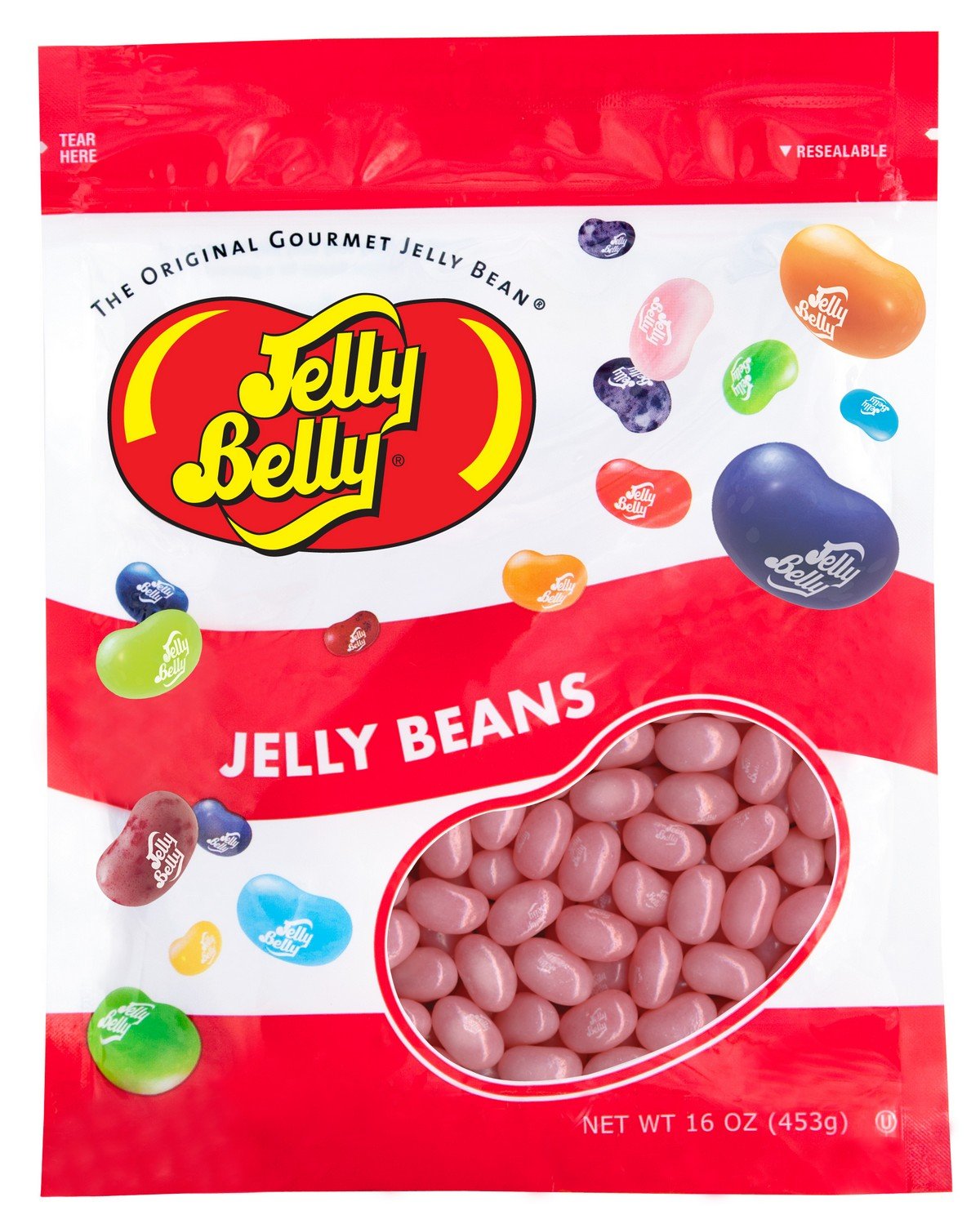 Jelly Belly Cotton Candy Jelly Beans 1 Pound (16 Ounces) Resealable
