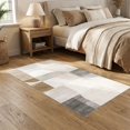 thumbnail image 2 of ODIKA 5'x7' Ultra-Soft Area Rug, Plush Minimalist Abstract Neutral Brushstroke Tonal Modernas None Washable, Bare feet friendly, Silk-Touch for Bedroom Home office, 2 of 7