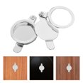 thumbnail image 1 of CHICHUMID 2 Pcs Protection de Porte en Cuivre Argenté pour Intimité à Domicile, 1 of 7