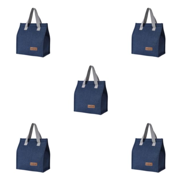 Baohd Nourriture avec des Matériaux de Sécurité Compagnon de Déjeuner Polyvalent Bleu Polyvalent 5Set