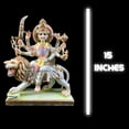 thumbnail image 5 of Durga Statue Murti Large 15 inches White Marble Maa Sherawali Idol, Hindu Goddess of Strength Amba Statue for Navratri Puja For Home Temple Decor Adi Shakti Indian Housewarming Gifts Sculpture, 5 of 6
