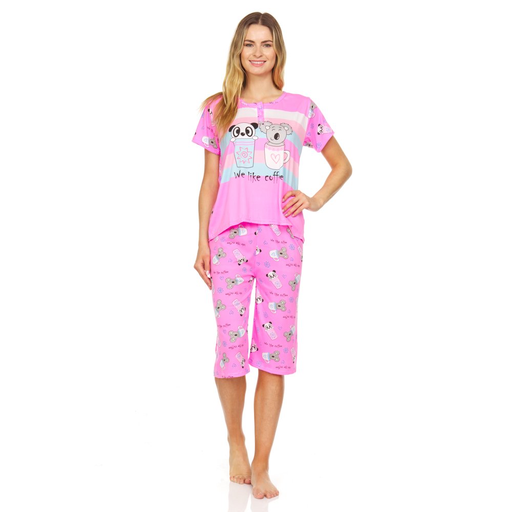 Lati Fashion 5028C Womens Capri Set Sleepwear Pajamas Woman Sleep