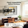 thumbnail image 6 of MountFTV Full Motion TV Wall Mount for Most 37-82 inch TVs, TV bracket with Swivels Tilts Extension Leveling,Max 600x400mm, Holds up to 100 lbs,Fits 8” 12” 16" Wood Studs ﻿, 6 of 8