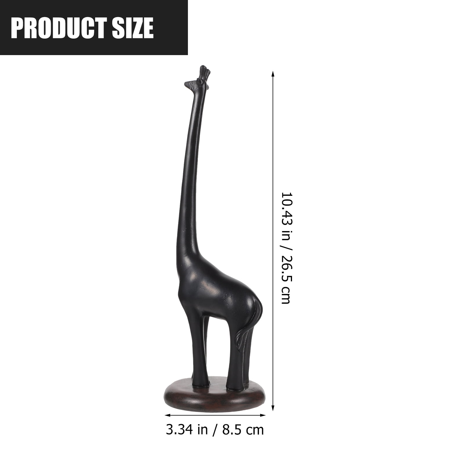 Vintage Style Giraffe Toilet Paper Holder and Towel Rack, Standing Bathroom Organizer Made from Synthetic Resin