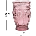 thumbnail image 4 of Decostar™ Embossed Glass Cup 5" 10oz 6pc/box - Blush, 4 of 9