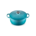 thumbnail image 1 of Horno holandés Le Creuset de hierro fundido esmaltado, 4,5 L, azul caribeño, 1 of 6