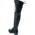 thumbnail image 3 of Chase & Chloe Maggy-1 Women's Thigh High Drawstring Low Chunky Heel Boots, 3 of 7