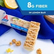 Atkins Lemon Flavored Snack Bar, High Protein Bar, Low Sugar and Low Carb, Keto Friendly Snack, High in Fiber, Gluten Free, Made with Real Almond Butter, 5 Count