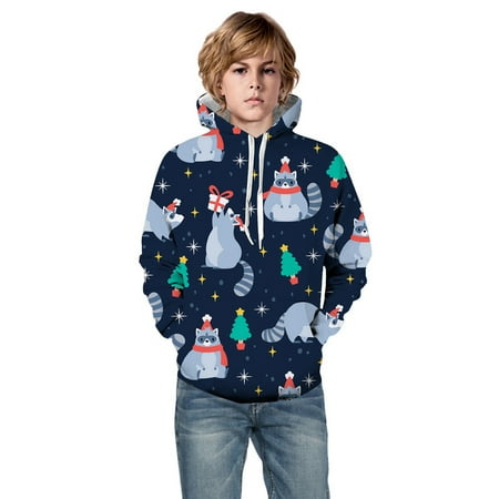 

Christmas Hoodie Kids Boy Hoodies Christma Boys Dinosaur Hoodie Dinosaur Sweatshirt Youth Long Sleeve Pullover Hoodie Active Sweatshirt Boys & Girls Boys Hoodies Size 7-8