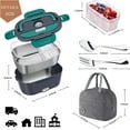thumbnail image 6 of Electric Lunch Box 60W Food Heater [Update] - Buddew 4 in 1 12/24/110/220V Portable Food Warmer for Car/Truck/Office with 304 Stainless Steel Container, SS fork & Spoon and Carry Bag, 6 of 10
