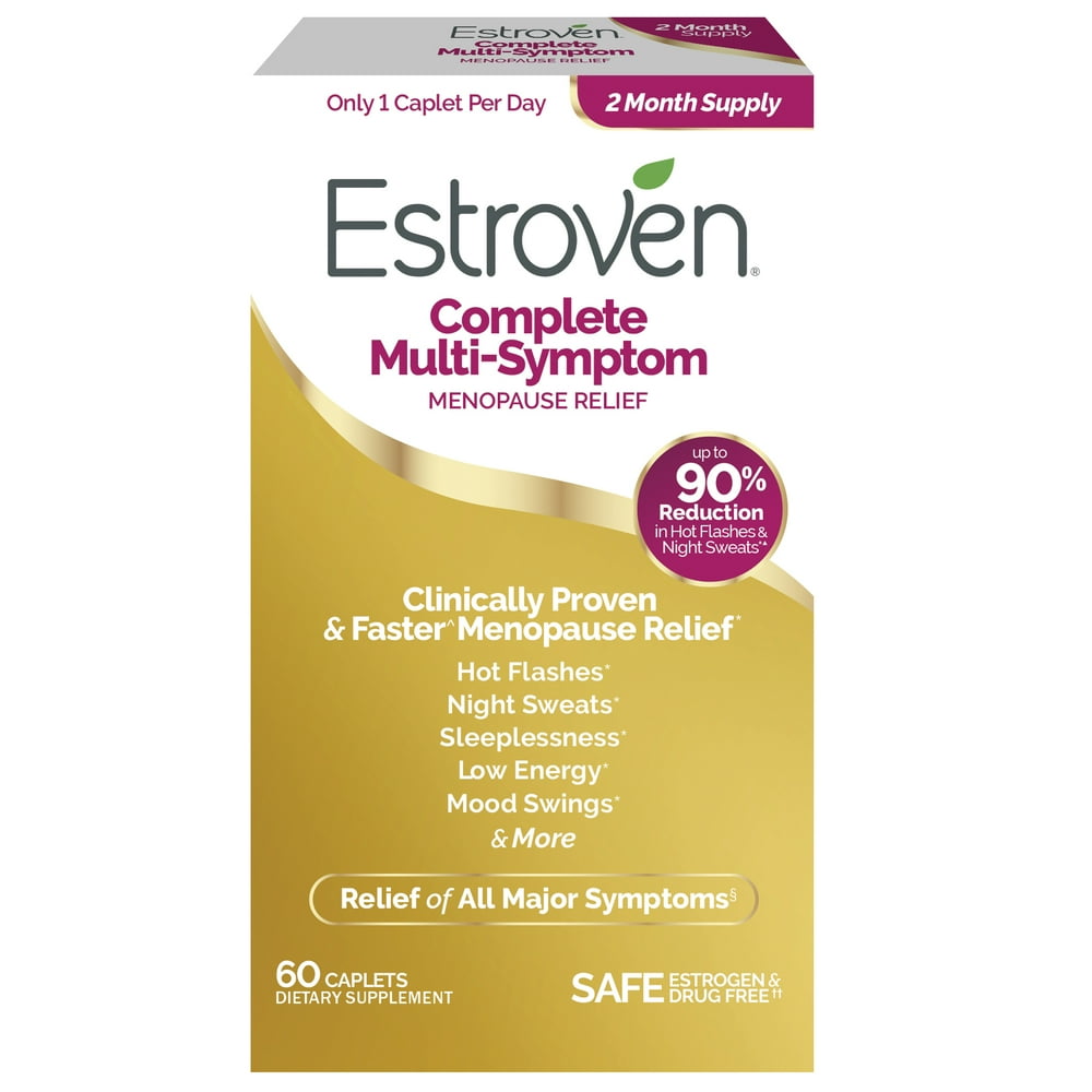 Estroven Complete Menopause MultiSymptom Relief, Hormone Free, 60 ct