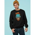 thumbnail image 2 of Hipster Zombie Head . Sweatshirt Men -Image by Shutterstock, Male Medium, 2 of 4