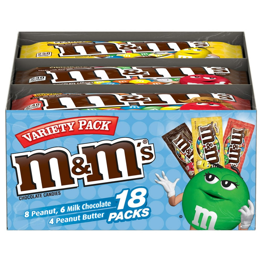 M&M'S, Chocolate Candy Variety Pack, 18 Ct