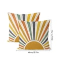 thumbnail image 3 of PiGOGI Set of 2 Bohemian Sun Print Throw Pillow Covers Geometric Decorative Cushion Cases, 3 of 6