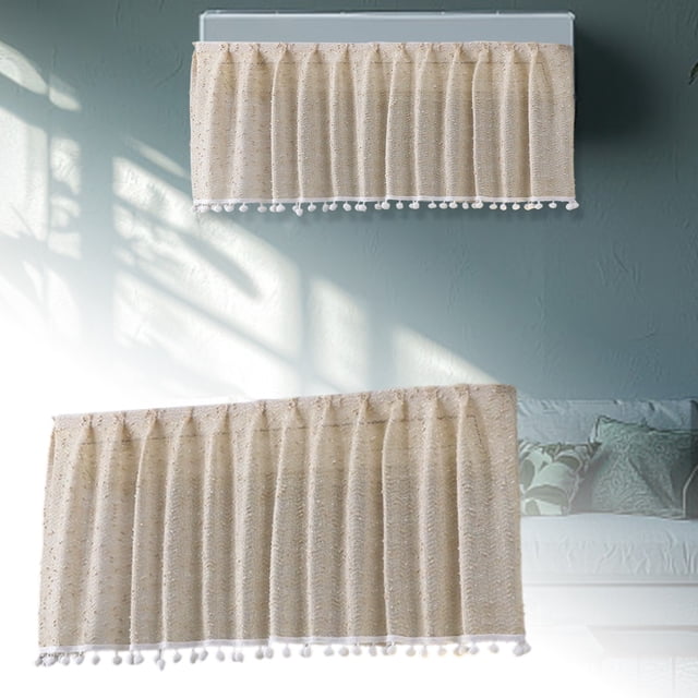 Autumn Printed Air Conditioner Windproof Curtain Practical Easy Installation Decorative Fabric for Indoor Use
