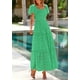 thumbnail image 4 of Vestido PRETTYGARDEN Verano 2025 con ojales, cuello cuadrado, manga abullonada, 4 of 9