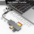 thumbnail image 4 of Adaptador Memory Stick Pro Duo, lector de tarjetas 5 en 1 USB-C, 4 of 7