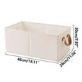 thumbnail image 3 of Closet Clothes Storage Boxs with Handle, Stackable Fabric Storage Box for Home and Office,Blanket Clothes Organizers,Under Bed Storage Containers 11.02x18.11x7.87Inch White, 3 of 5