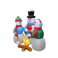 thumbnail image 4 of Muñecos de nieve inflables familiares con forma de muñeco de nieve, 150 cm, con luces LED, 4 of 5