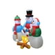 thumbnail image 4 of Muñecos de nieve inflables familiares con forma de muñeco de nieve, 150 cm, con luces LED, 4 of 5