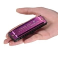 thumbnail image 3 of Armónica Llave de C Diatonic Harmonica Mouthorgan with ABS Reeds Espejo Diseño de la superficie 10 hoyos Blues Harmonica Perfecto para principiantes Estudiantes profesionales Kid Purple Tomshoo Armónica, 3 of 6