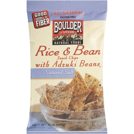 Boulder Canyon Natural Foods Rice & Bean Natural Salt Snack Chips with Adzuki Beans, 5 oz