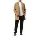 thumbnail image 2 of Lars Amadeus Men's Slim Fit Notched Lapel Single Breasted Mid Length Overcoat, 2 of 3