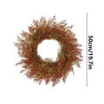 thumbnail image 4 of Ikeay Artificial Eucalyptus Wreath for Front Door, Silver Greenery Circle Holiday Decor for Thanksgiving Christmas, 1 Wreath, 4 of 7