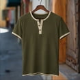 thumbnail image 6 of Aofany Men's Henley Shirts Short Sleeve Fashion Lightweight Button Color Block T-Shirt Casual Basic Tee Top, 6 of 8