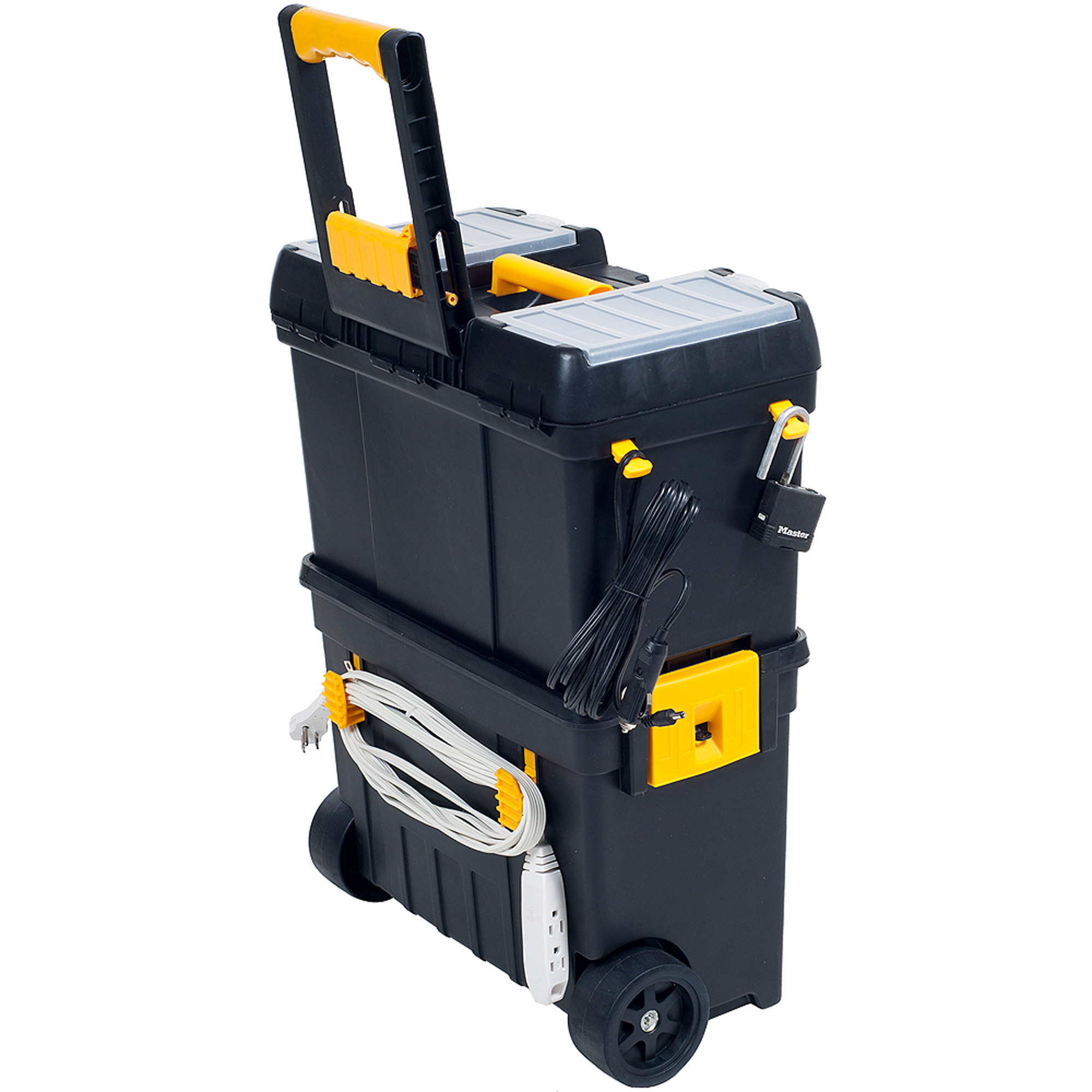 Stalwart Portable Toolbox with Wheels, Comfort Grip, and Drawers (Black) - image 4 of 6