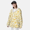 thumbnail image 5 of Goofa Banana Printed Women's UPF 50+ Sun Protection Hoodie Jacket Lightweight Long Sleeve Sun Shirt for Women with Pocket Hiking Outdoor-Medium, 5 of 9