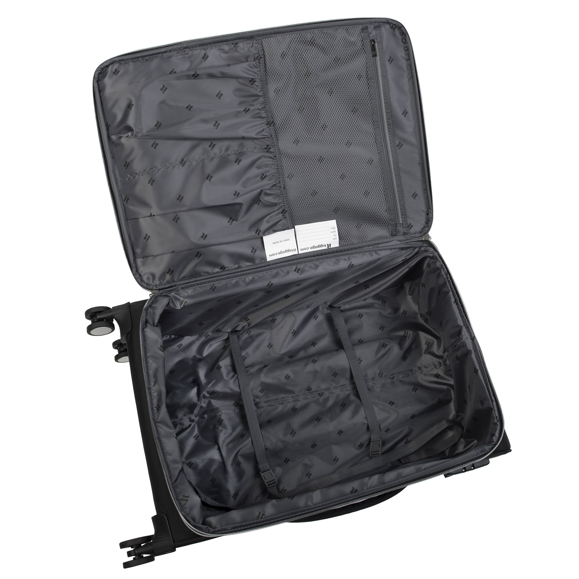 it luggage Expectant 3 Piece Softside 8 Wheel Expandable Spinner Set