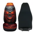thumbnail image 4 of Uorisanigo Car Seat Covers Front Seats Only Set of 2 Cool Fire Skull High Back Bucket Seat Cover Universal Fit for Cars Trucks and SUVs, Automotive Accessories Decor, 4 of 7