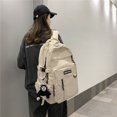 thumbnail image 3 of Large Capacity Schoolbag Female Korean Version Of High School Students Junior High School Students Shoulder Bag Multi-pocket White, 3 of 7